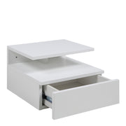 Ashlan Bedside Table with 1 Drawer – White – image 2