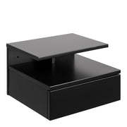 Ashlan Bedside Table with 1 Drawer – Black – image 1
