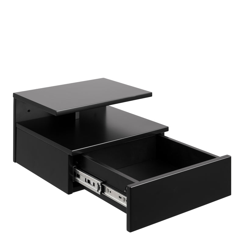 Ashlan Bedside Table with 1 Drawer – Black – image 4