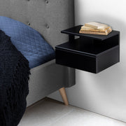 Ashlan Bedside Table with 1 Drawer – Black – image 5