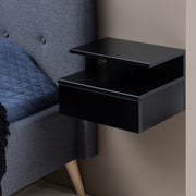 Ashlan Bedside Table with 1 Drawer – Black – image 6