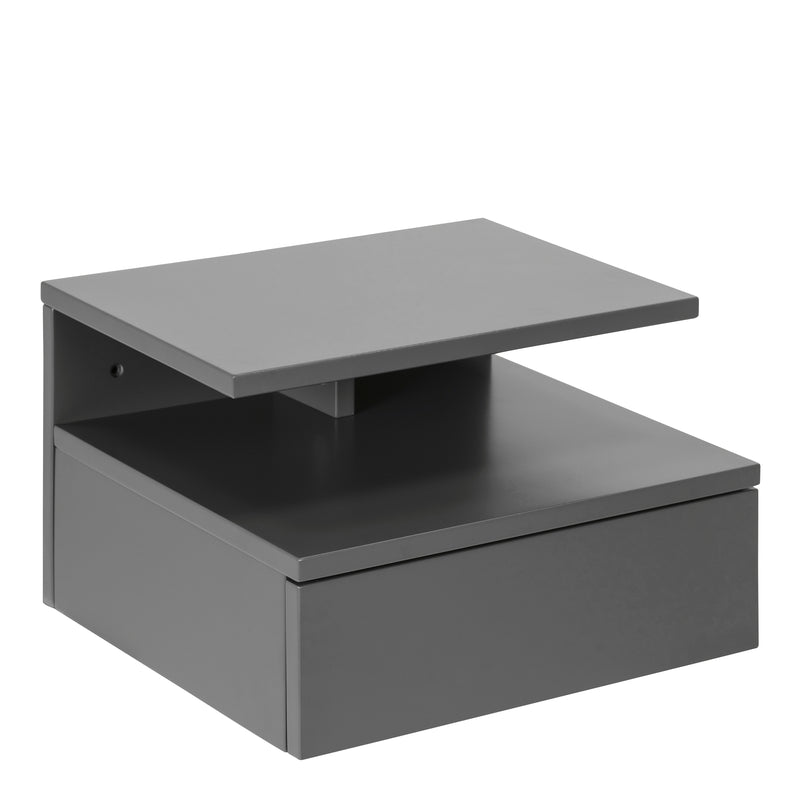 Ashlan Bedside Table with 1 Drawer – Grey – image 1