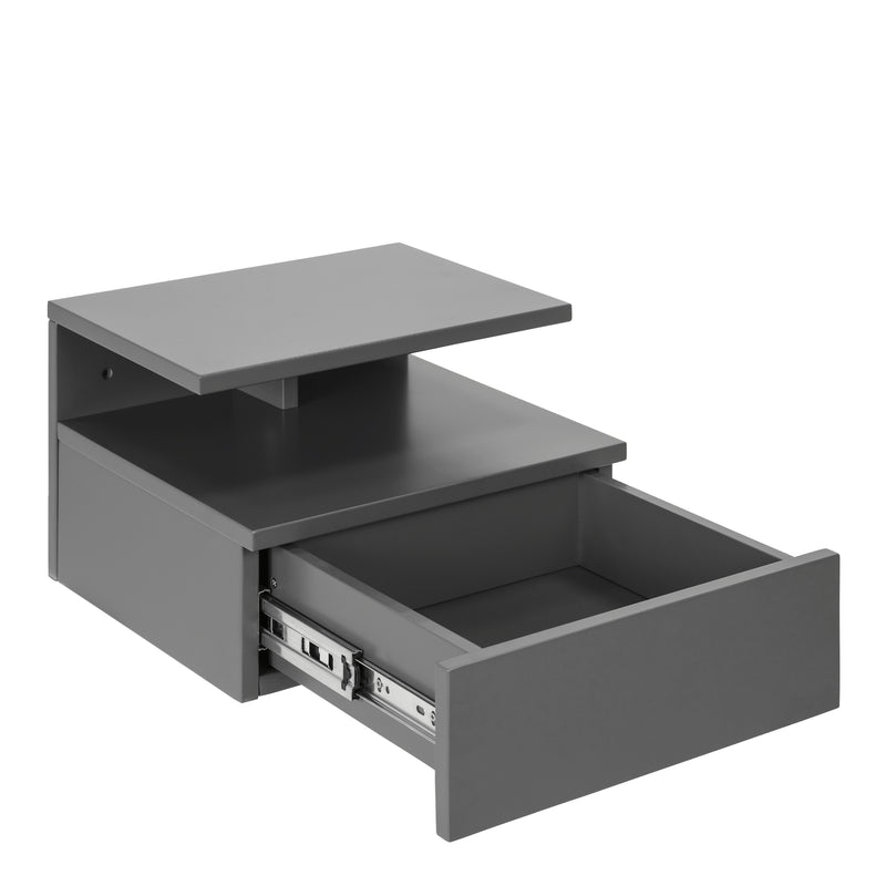 Ashlan Bedside Table with 1 Drawer – Grey – image 4