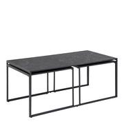Infinity Square/Coffee Table Setin Matt Black Set of 3 – image 1