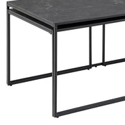 Infinity Square/Coffee Table Setin Matt Black Set of 3 – image 11