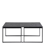 Infinity Square/Coffee Table Setin Matt Black Set of 3 – image 2