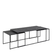 Infinity Square/Coffee Table Setin Matt Black Set of 3 – image 3