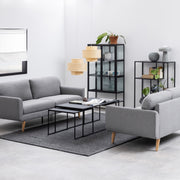 Infinity Square/Coffee Table Setin Matt Black Set of 3 – image 5