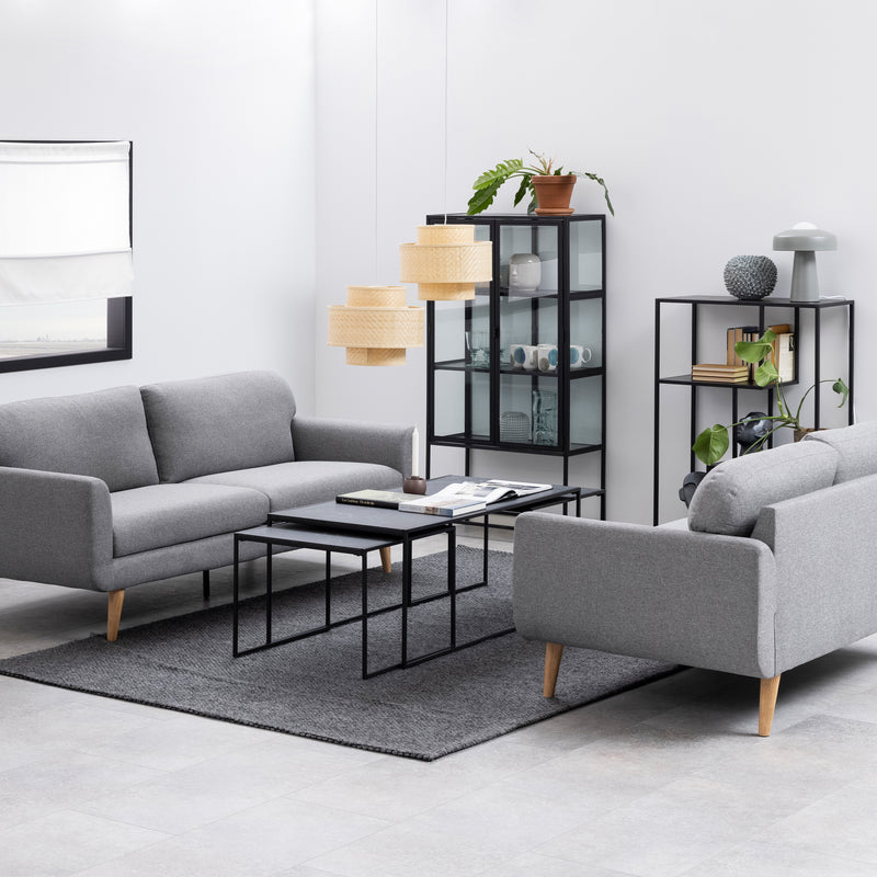 Infinity Square/Coffee Table Setin Matt Black Set of 3 – image 5