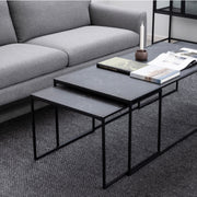 Infinity Square/Coffee Table Setin Matt Black Set of 3 – image 6