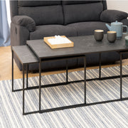 Infinity Square/Coffee Table Setin Matt Black Set of 3 – image 7