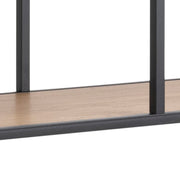Seaford Bookcase with 5 Shelves in Black and Oak – image 7
