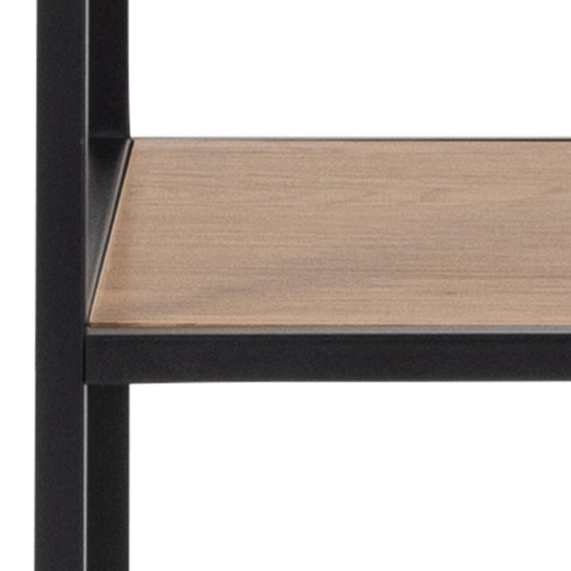 Seaford Bookcase with 5 Shelves in Black and Oak – image 8