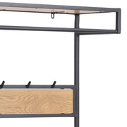 Seaford Clothes Rack with 3 Shelves in Black and Oak – image 5