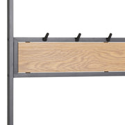 Seaford Clothes Rack with 3 Shelves in Black and Oak – image 6