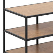 Seaford Clothes Rack with 3 Shelves in Black and Oak – image 7
