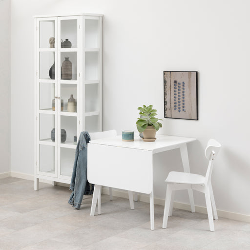 Roxby Square Dining Table in White Included 2 Roxby Dining Chair in White – image 1