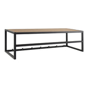 Seaford Black Metal Coat Rack with Oak Top – image 1