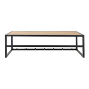 Seaford Black Metal Coat Rack with Oak Top – image 2