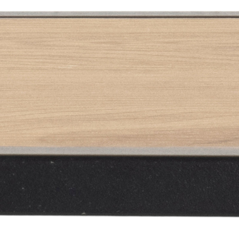 Seaford Black Metal Coat Rack with Oak Top – image 7