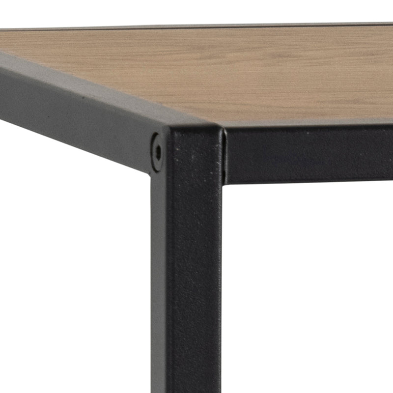 Seaford Black Metal Coat Rack with Oak Top – image 8