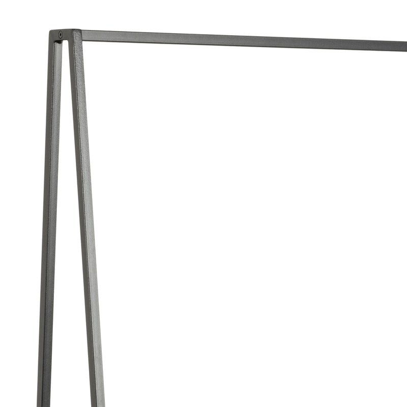 Seaford Black Metal Clothes Rack with 2 Oak Shelves – image 6