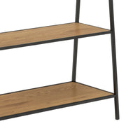 Seaford Black Metal Clothes Rack with 2 Oak Shelves – image 7