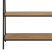 Seaford Black Metal Clothes Rack with 2 Oak Shelves – image 9