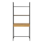 Seaford Bookcase with 1 Drawer in Black and Oak – image 2