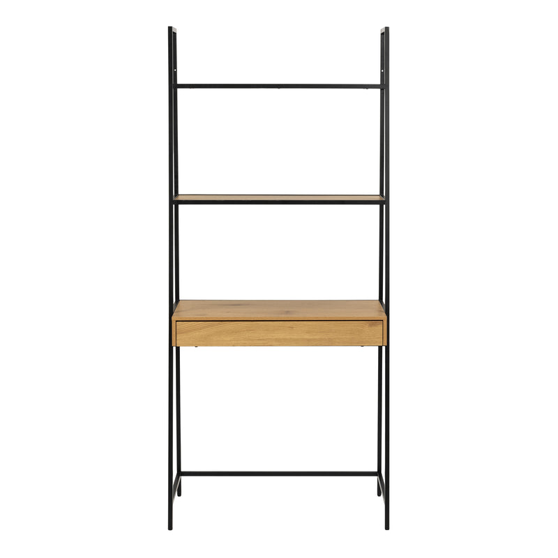 Seaford Bookcase with 1 Drawer in Black and Oak – image 2