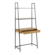 Seaford Bookcase with 1 Drawer in Black and Oak – image 4