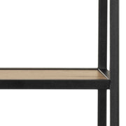 Seaford Bookcase with 1 Drawer in Black and Oak – image 7