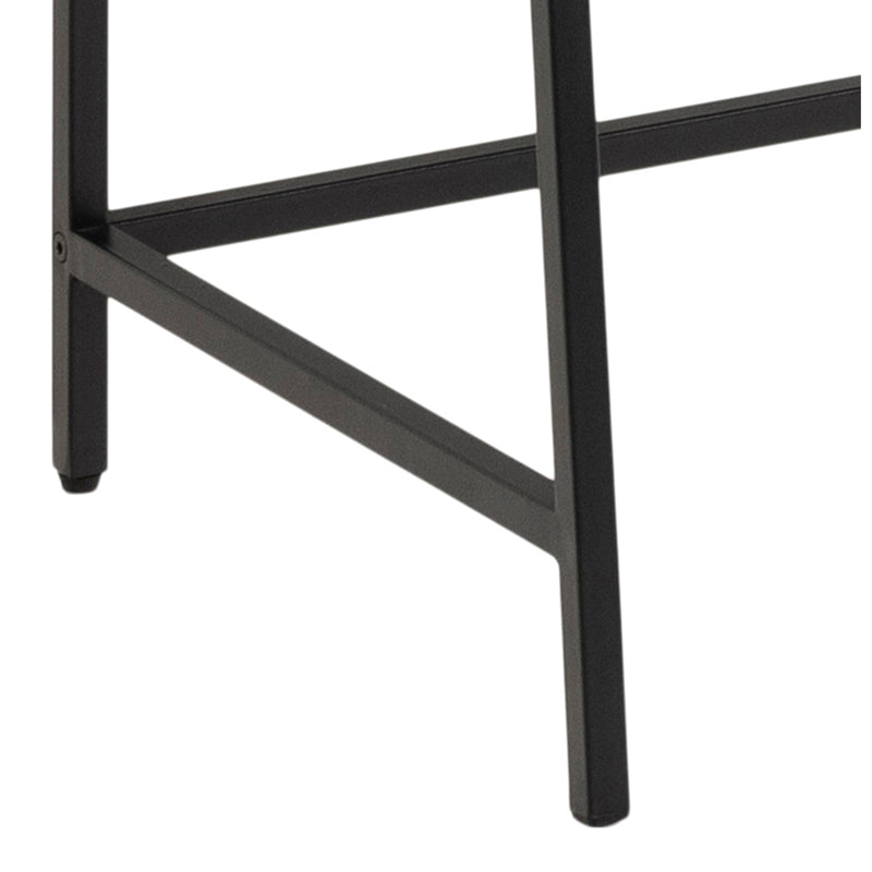 Seaford Bookcase with 1 Drawer in Black and Oak – image 9
