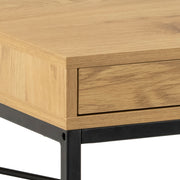 Seaford Office Desk with 1 Drawer in Black and Oak – image 8