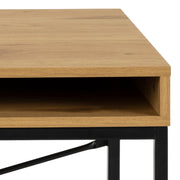 Seaford Office Desk with 1 Drawer in Black and Oak – image 10