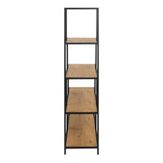 Seaford Bookcase with 4 Shelves – Black & Oak – image 3