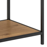 Seaford Bookcase with 4 Shelves – Black & Oak – image 9