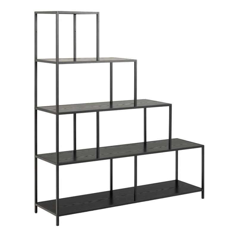Seaford Bookcase with 4 Shelves – Black – image 1