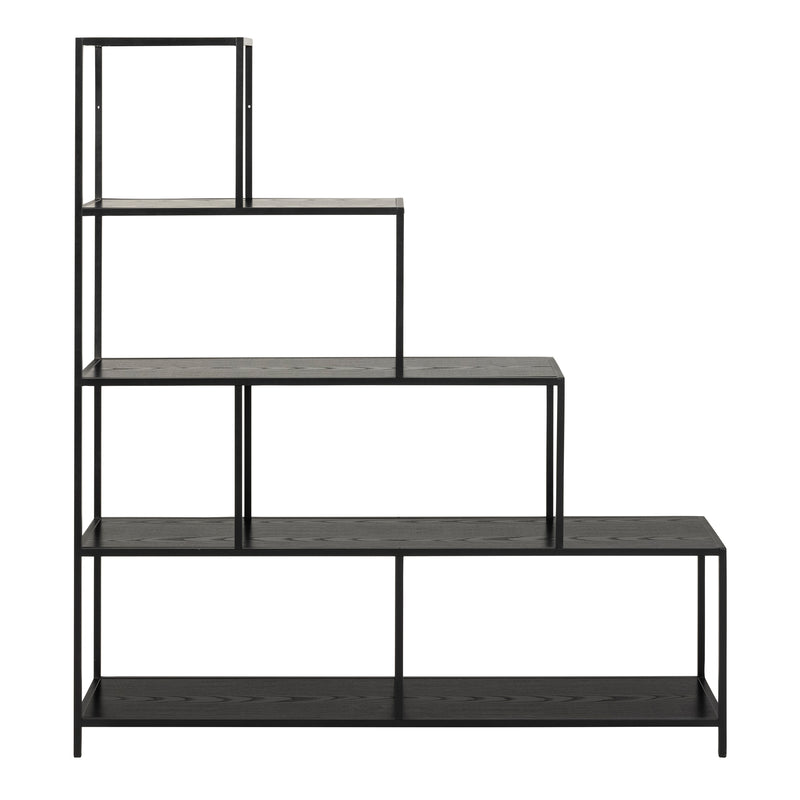 Seaford Bookcase with 4 Shelves – Black – image 2