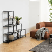 Seaford Bookcase with 4 Shelves – Black – image 4