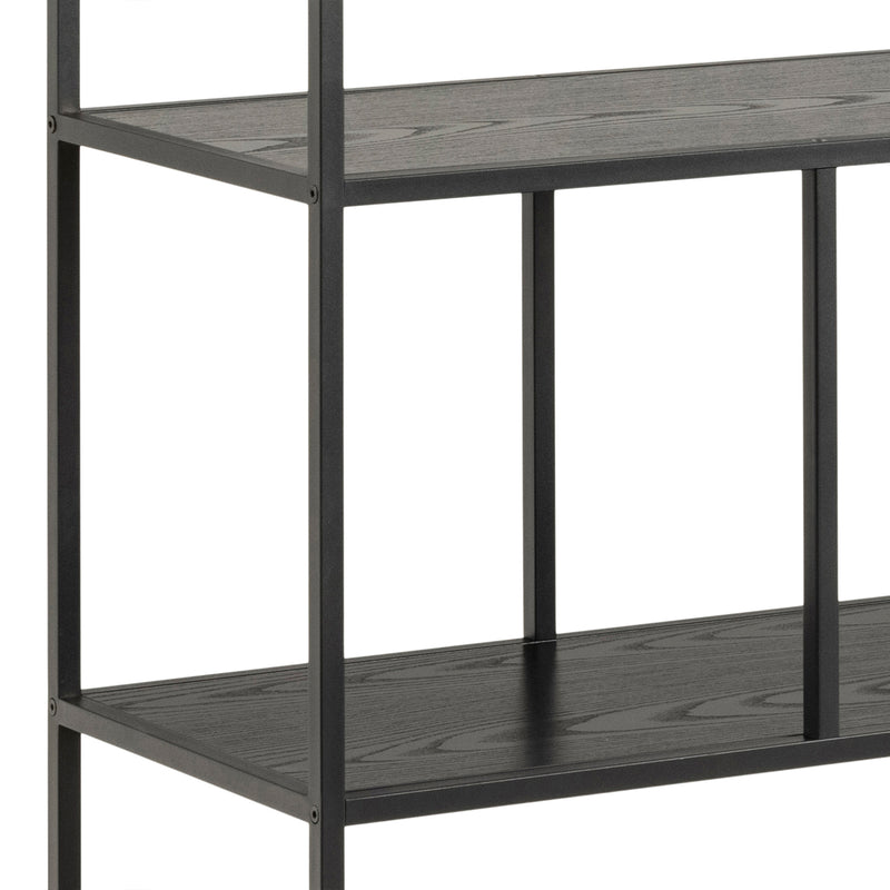 Seaford Bookcase with 4 Shelves – Black – image 6
