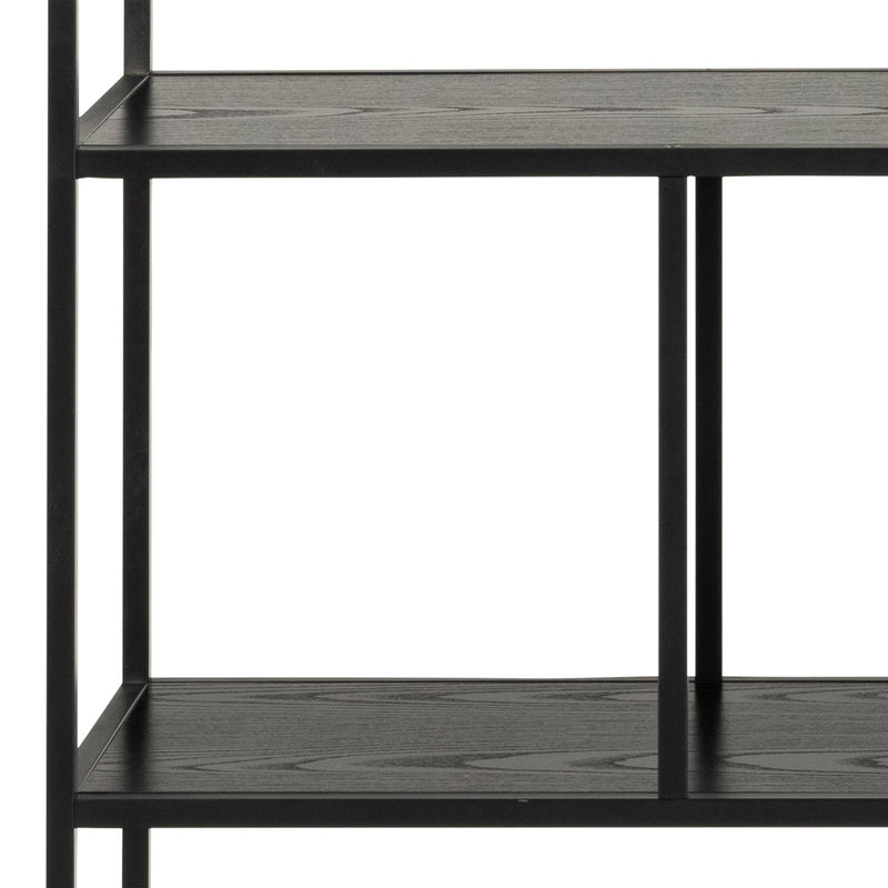 Seaford Bookcase with 4 Shelves – Black – image 7