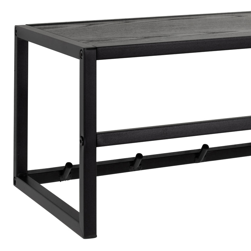 Seaford Coat Rack in Black And Oak – image 4