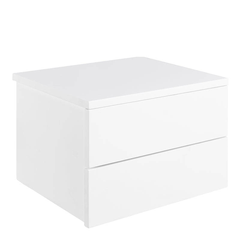 Avignon Bedside Table with 2 Drawers – White – image 1