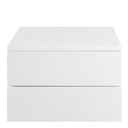 Avignon Bedside Table with 2 Drawers – White – image 2