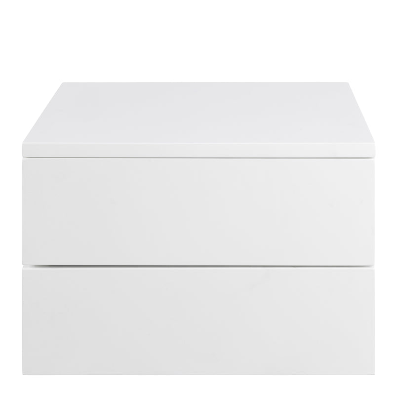 Avignon Bedside Table with 2 Drawers – White – image 2