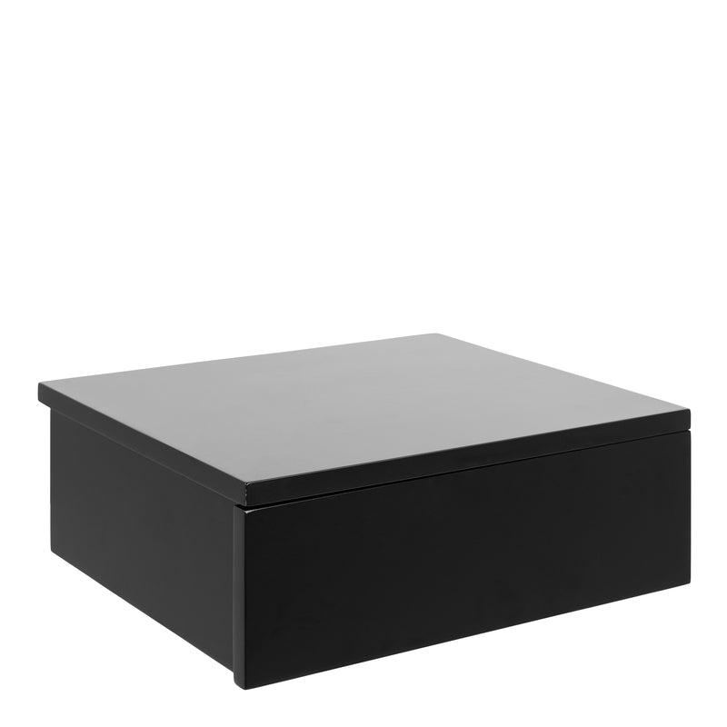 Avignon Square Bedside Table with 1 Drawer – Black – image 1
