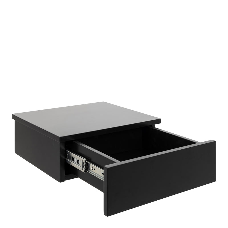 Avignon Square Bedside Table with 1 Drawer – Black – image 4