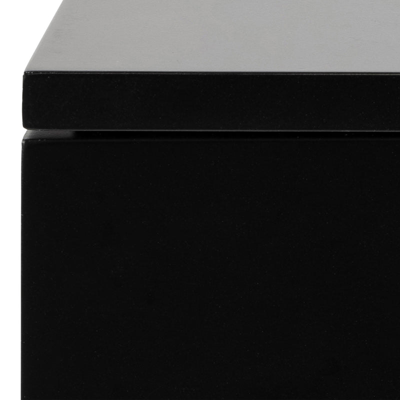 Avignon Square Bedside Table with 1 Drawer – Black – image 7