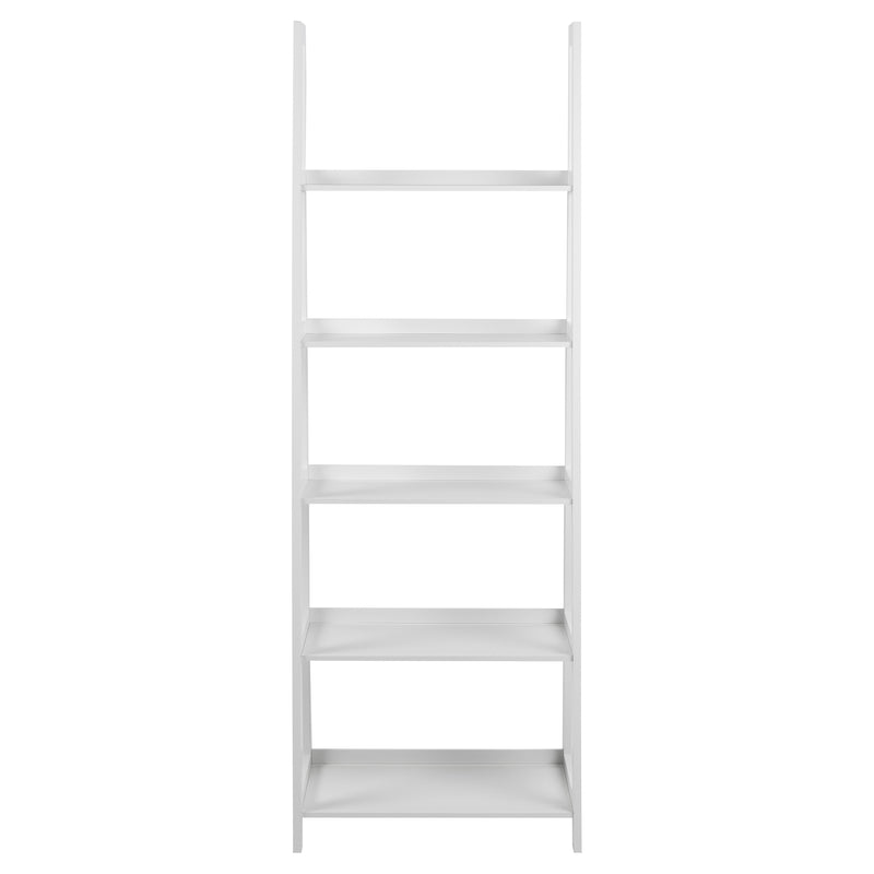 Wally Bookcase with 5 Shelves – White – image 2
